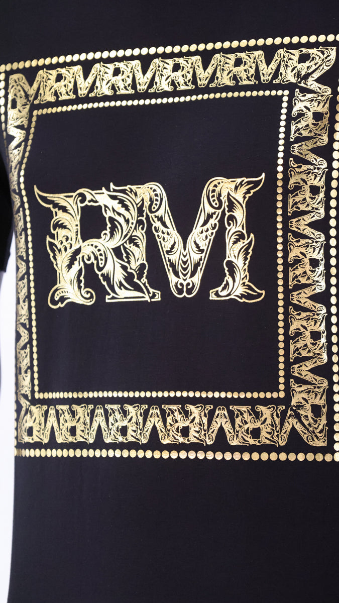 Rossimoda T-Shirt Lux Gemme Black-Gold